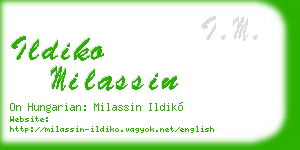 ildiko milassin business card